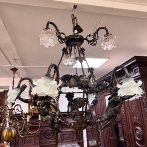 ⚜️Бронзовая антикварная люстра⚜️