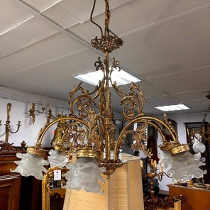 ⚜️Антикварная бронзовая люстра⚜️