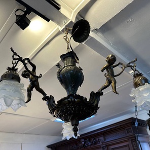 Антикварная люстра 3 рожка