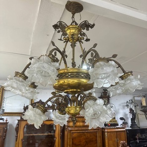 ⚜️Антикварная бронзовая люстра на 12 рожков⚜️